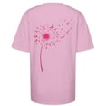 thumbnail image 5 of MIXUE Womens Tops Summer Dandelion Print Round Neck Short Sleeve Stylish Loose Fit Casual Tshirts Activewear,Pink,M, 5 of 5