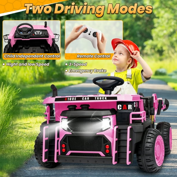 Kids Ride On Dump Truck 24V Ride On Dump Truck, 2X200W Powerful Motors, 20" Spacious Two Seater... Ride On Dump Truck For Kids 3-5