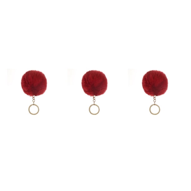 Llavero de Bola Peluda Yuarrent 6 cm Vino Rojo