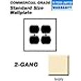 thumbnail image 2 of Leviton Fabrication 4590493 2-Toggle Réceptacles Plaque Murale en Nylon&44; Ivoire, 2 of 2