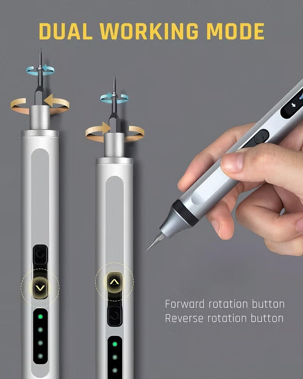 E1 Max 3.7v Mini Electric Screwdriver - 44-in-1 Magnetic Bits Set with Pop-Up Storage Box,3 Torque Settings with Joint-Friendly Control for Repairing Phones,Cameras etc