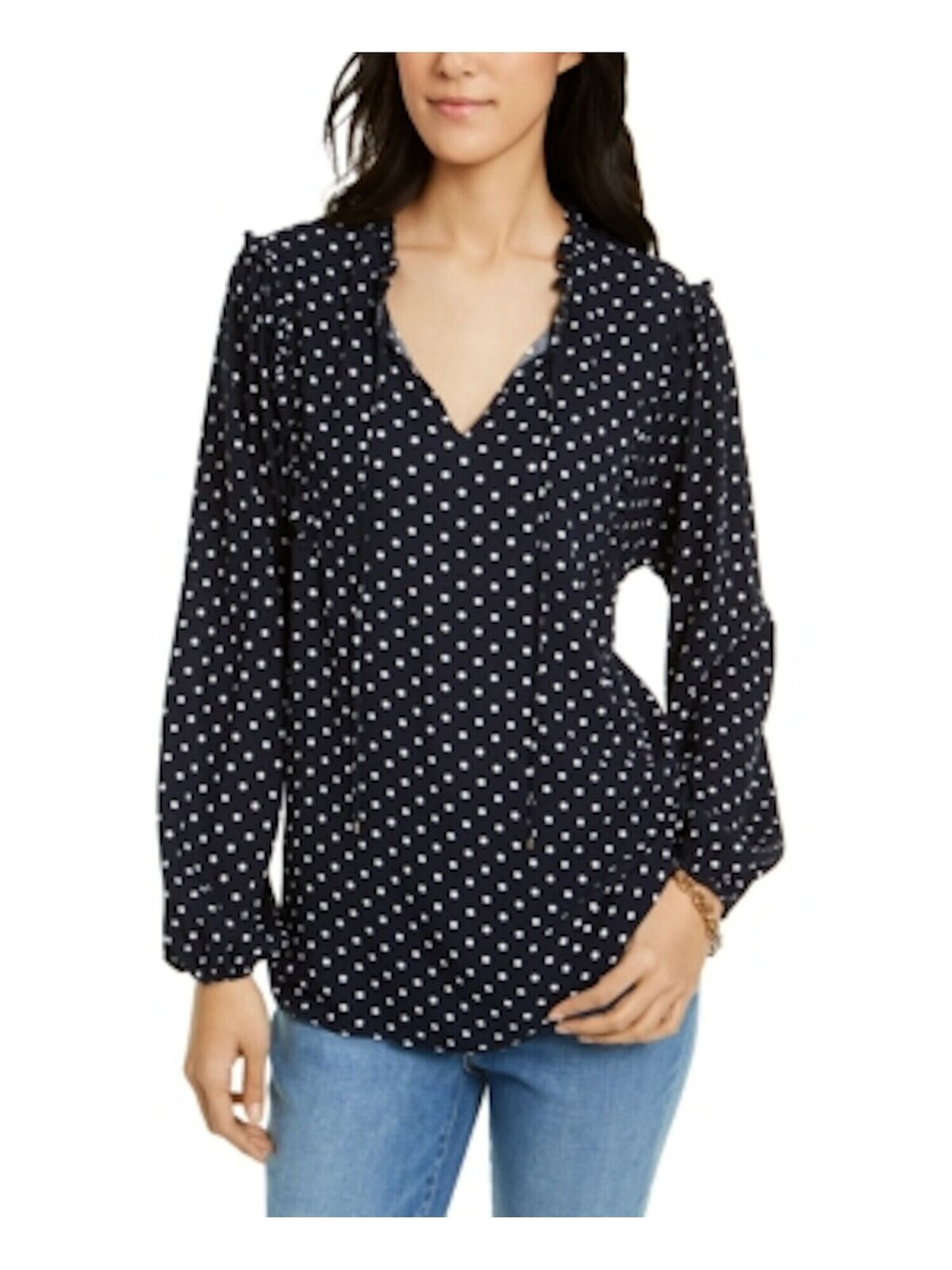tommy hilfiger ruffle blouse
