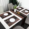 thumbnail image 4 of Table Placemat Breathable Heat-resistant PVC Gradient Design Bowl Mat for Dining Room, 4 of 8