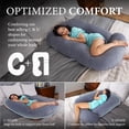 thumbnail image 3 of Almohada corporal de embarazo en forma de U Pharmedoc jumbo gris, 3 of 6