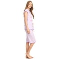thumbnail image 2 of Lati Fashion Women Capri and Short Sleeve Top 2-Piece Female Pajamas Set Purple XXL, 2 of 4