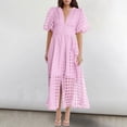 thumbnail image 1 of Aqestyerly Ensembles à Manches Longues pour Femmes Robe de Fête Décontractée à Manches Lanterne pour Femmes, 1 of 6