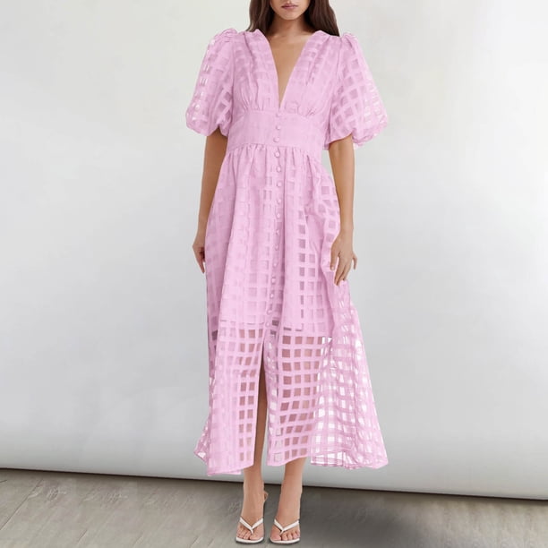 Puntoco Vestido Informal De Manga De Fiesta con Linterna para Mujer Puntoco Puntoco-277