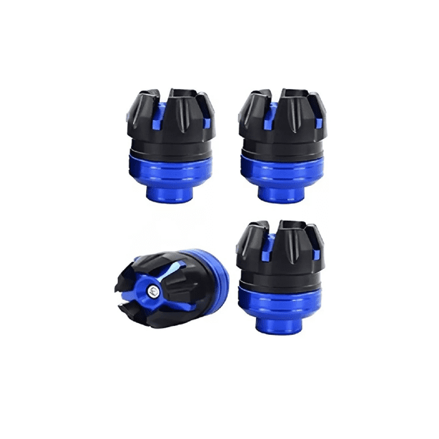 Slider Eje Llanta Universal Motocicleta 4pcs Azul