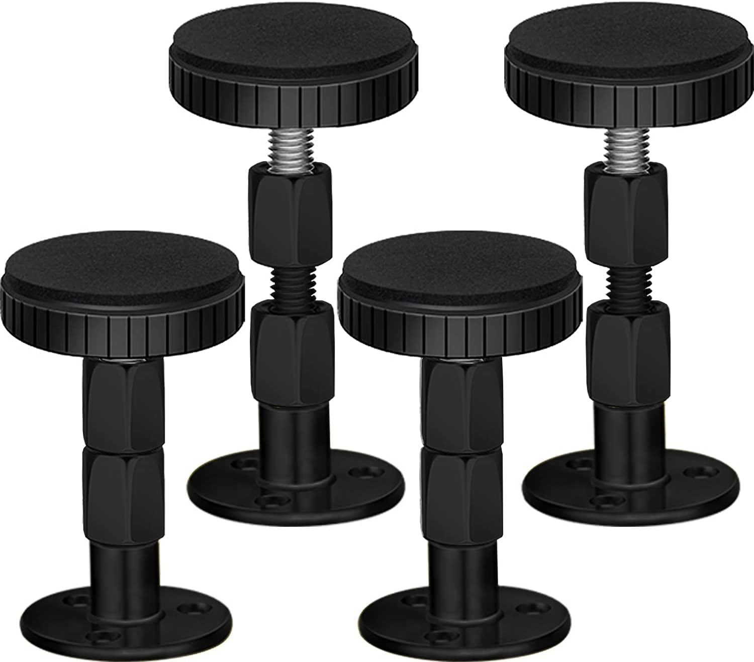 Adjustable Threaded Headboard Stoppers/Bumper Against Wall, 4 Pack