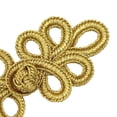 thumbnail image 2 of serony 10Pair Chinese Knots Frog Buttons Sewing Closure Fasteners Cloak Outfit Coat Gold, 2 of 9