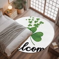 thumbnail image 3 of Saint Patrick's Day Washable Area Rug&nbsp;4 ft Welcome Spring Green Lucky Shamrocks Plant Soft Round&nbsp;Rugs for Living Room, Non Slip Carpet for Bedroom&nbsp;Entryway Dining Room, 3 of 9