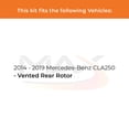 thumbnail image 2 of Max Advanced Brakes - Brake Kit for 2014-2017 2018 2019 Mercedes-Benz CLA250 w/ Vented Rear Rotors Rear Replacement Disc Brake Rotors and Ceramic Brake Pads, 2 of 9