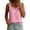 Pink, variant on Noric Women's Cotton Linen Sleeveless Tank Top Scallop V-Neck Loose Fi Casual Summer Basic Tops