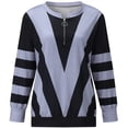 thumbnail image 3 of Pntutb Womens Plus Size Clearance,Women's Fashion Casual Patchwork Printed V-Neck Loose Long Sleeve T-Shirt Pullover Tops, 3 of 6