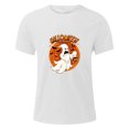 thumbnail image 3 of Landzoo Halloween T Shirt For Men Ghost Print Short Sleeve Crew Neck Shirt Party Cozy Soft Men Tees Size 2XL White, 3 of 4