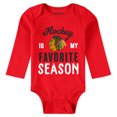 thumbnail image 2 of Newborn & Infant WEAR by Erin Andrews Chicago Blackhawks Turn Me Around Bodysuits & Pants 3-Piece Set, 2 of 5