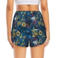 thumbnail image 4 of Qekee Halloween Elements for 2 in 1 Flowy Running Shorts for Women High Waisted Gym Tennis Shorts Double Layer Shorts with Pocket, 4 of 9