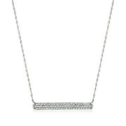 Ross-Simons 0.25 ct. t.w. Diamond Bar Necklace in Sterling Silver, Women's, Adult
