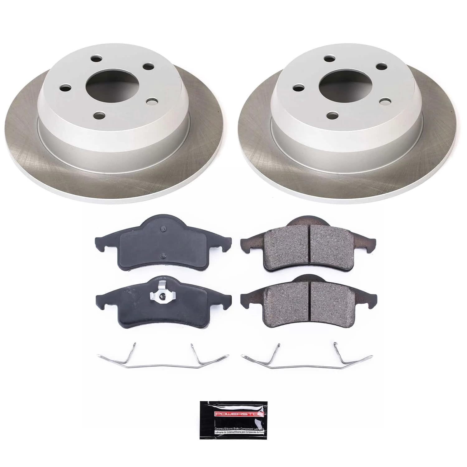 PowerStop Rear Semi-Coated Rotor and Low-Dust Ceramic Brake Pad Kit SC2151