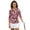 Pink Leopard Print, variant on HUIACONG Autumn Golf Polo Shirt with Leaf Mushroom Pattern, 3/4 Sleeve Quarter Zip Top for Golf, Tennis, Hiking and Outdoor Sports