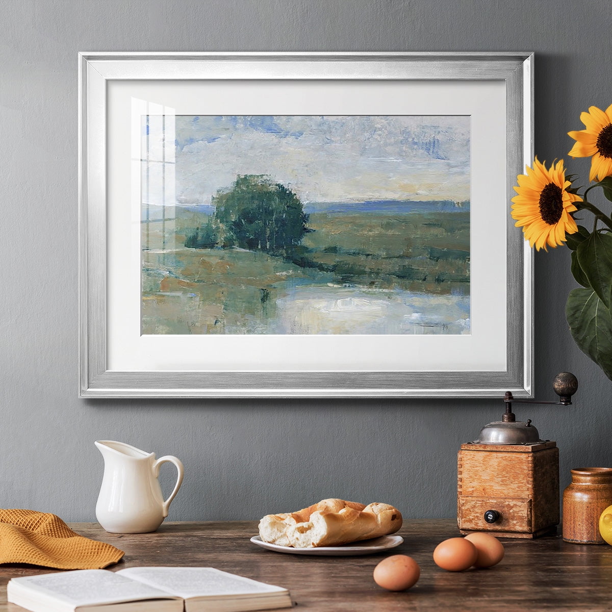 Riverbank Impression I Premium Framed Print - Ready to Hang
