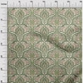thumbnail image 3 of oneOone Polyester Spandex Green Fabric Asian Traditional Floral Sewing Material Print Fabric By The Yard 56 Inch Wide, 3 of 4