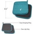 thumbnail image 2 of 2Pcs Cotton Pot Holders with Pocket, Dual-Function Hot Pad Set for Finger Hand Wrist Protection Heat Resistant, 8x8.5inch, 2 of 6