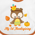 thumbnail image 4 of Inktastic My First Thanksgiving Owl Boys or Girls Baby Bib, 4 of 4