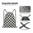 thumbnail image 3 of Yiaed Black and White Checkerboard Print Drawstring Bags Drawstring Backpack Bulk String Back Pack Gym Sport Bag-Medium, 3 of 5