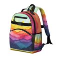 thumbnail image 2 of Colorful Tie Dye Mountain Pattern Backpack for School,Cute School Bag,Schoolbag with Adjustable Shoulder Straps & Padded Back,15.25"x11.5"x5.25", 2 of 5