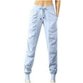 thumbnail image 2 of Idoravan Women's Plus Size Pants Clearance Womens High Waistband Loose Running Quick Drying Casual Leggings Trousers, 2 of 5