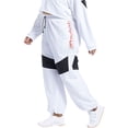 thumbnail image 1 of Reebok Womens Wide Leg Athletic Track Pants, White, Plus Size, 1X, 1 of 5