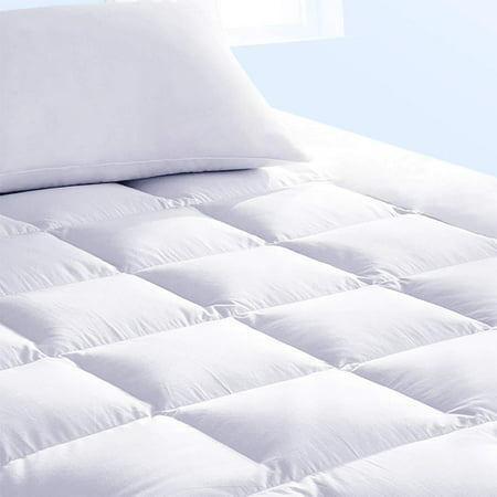 Pure Brands Mattress Topper & Mattress Pad Protector in One - Quality Plush Luxury Down Alternative Pillow Top - Make Your Bed Luxurious - 18