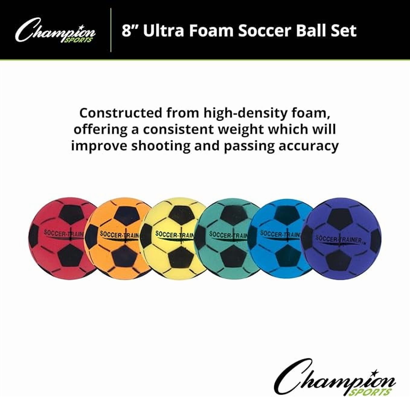 Champion Sports Ultra Foam Soccer Ball Set, 8 Inch