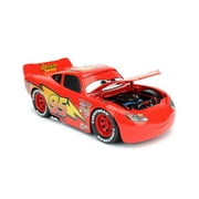 Lightning McQueen w/ Extra Wheels, Disney Pixar Cars - Jada Toys 97751 - 1/24 Scale Diecast Car