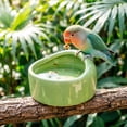 thumbnail image 5 of Ceramic Bird Feeder Bowl Anti-spill Parrot Food Water Dish Heavy-duty Small Pet Weaning Training Feeding Cup Cage Accessories for Lovebird Parakeet Cockatiel, 5 of 6