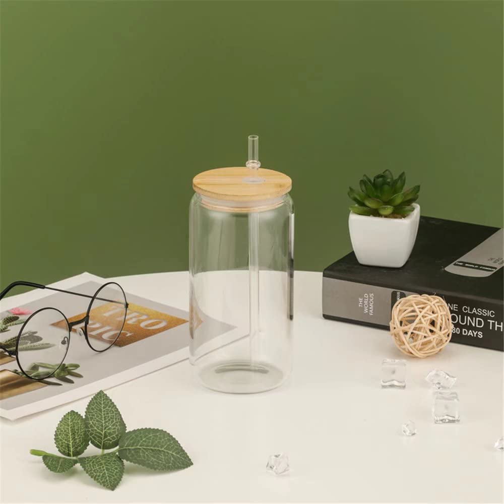 Buy CASADOMANI Glass Mason Jar Mug with Lid and Straw Smoothie Ice Cream  Fruit Cold Drinking Water Jars Juice Cup Straw jar - 400 ml Glass Fridge  Container(Clear) Online at desertcartNorway