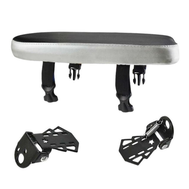 relayinert Bicycle Rear Seat Cushion Comfortable for Men Women Bike Rear Saddle Black Silver Length 30cm