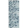 thumbnail image 2 of Unique Loom Outdoor Coastal Collection Area Rug - Shoal (2' x 5' 3" Runner Blue/Navy Blue), 2 of 6
