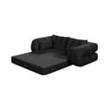 thumbnail image 6 of Human Dog Bed, Lazy Sofa Couch, 78.7" Multi-Functional Foldable Sofa Bed, 3-in-1 Teddy Fabric Foam-Filled Sleeper Sofa Bed for Living Room, Guest Bed, Playroom (Black), 6 of 12