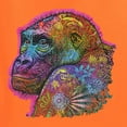 thumbnail image 2 of Colorful Neon Gorilla | Dean Russo Art Animal Lover Womens T-Shirt, Orange, XX-Large, 2 of 6