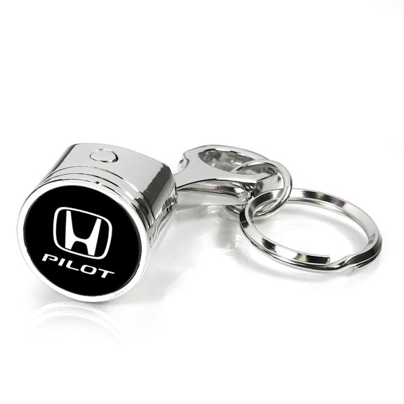 Honda Pilot Piston Style Chrome Metal Key Chain