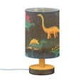 thumbnail image 2 of Colorful Cute Dinosaurs Fun Cartoon Bedside Table Lamp LED Warm Lights with USB Charging Port Retro Cylinder Desk Lamps for Bedroom Living Room Office Coffee Bar Decoration, 2 of 7