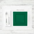 thumbnail image 3 of Smarty Had A Party Disposable Plastic Dinnerware, 6.5" Heavy Duty Square Hunter Green Plates for Cakes and Parties, Bulk Supplies for All Occasions (120 Count), 3 of 14