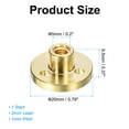 thumbnail image 2 of 4Pcs Tr5x1 T5 Screw Brass Nut (Acme Thread, Pitch 1mm, 4mm, 4 Starts) Diameter 5mm Brass Nut for T5 Screw of 3D Printer Z Axis, 2 of 6