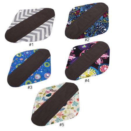 5Pack Cloth Menstrual Pads Reusable Sanitary Napkins - Perfect For Heavy Flow Or Overnight Avoid Leaks, 23 * 30cm