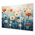 thumbnail image 2 of Designart "Blue Dandelion Floral Euphony IV" Floral Metal Wall Decor Set, 2 of 5