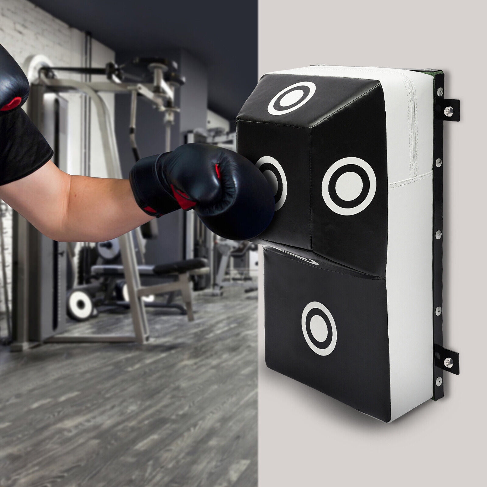 Miumaeov Wall Mount Uppercut Boxing Training Wall Target Boxing Heavy Bag MMA Training Punching Target with 6 Marking Points
