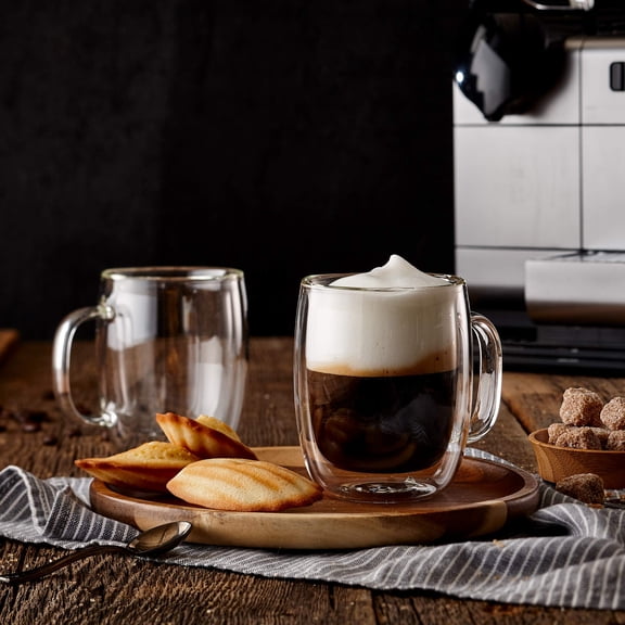 Safdie & Co. 225ML Barista Cappuccino Glass Mug (4 Pack)