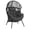 Gray, variant on Dovov Oversized Egg Chair with Thick Cushion, Indoor Outdoor Wicker Patio Lounge Chair, 550 lb Capacity Rattan Basket Chair for Porch, Garden, Balcony, Living Room, Gray